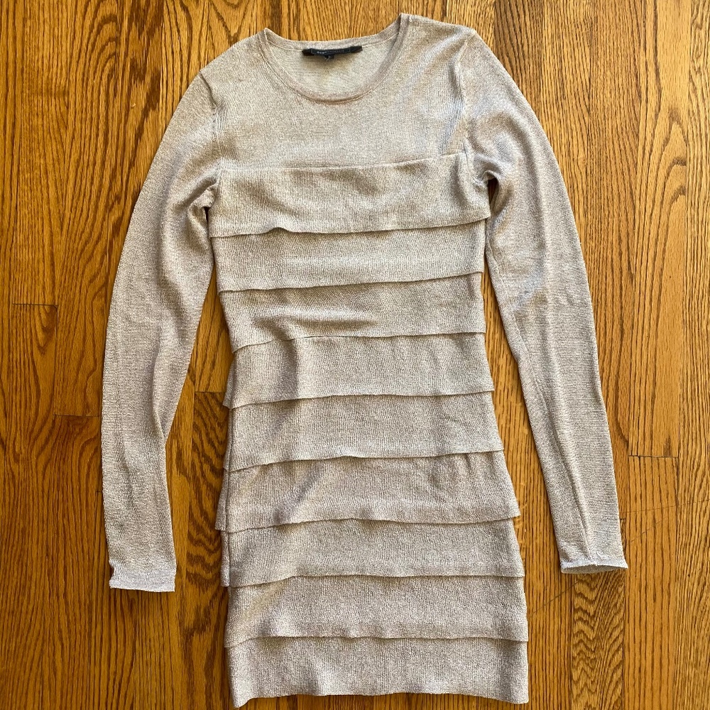 BCBGMAXAZRIA Mariah Long Sleeve Dress Size Petite